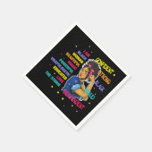 Opgeleide zwarte meisje magie 77 servet (Hoek)