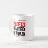 Opgeleide zwarte vrouw koffiemok (Voorkant links)