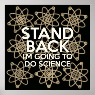 OPGELET IK GA WETENSCHAP DOEN Vintage Poster