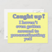 Opgelet? Ik heb nog niet eens geaarzeld... Briefkaart (Voorkant / Achterkant)