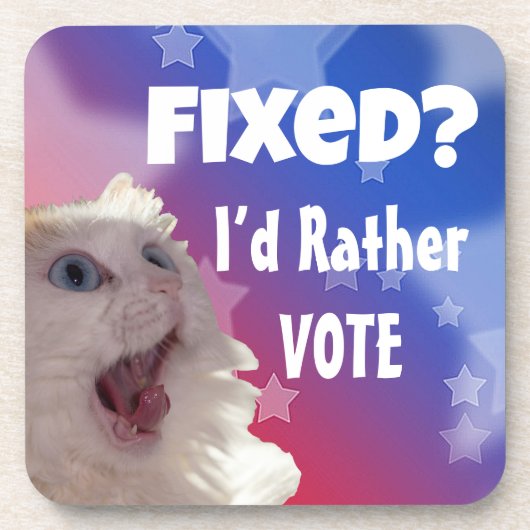 Opgelost? Liever zou ik stemmen Bier Onderzetter (Voorkant)