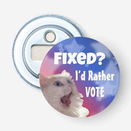 Opgelost? Liever zou ik stemmen Button Flesopener (Voorkant)