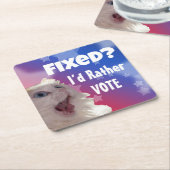 Opgelost? Liever zou ik stemmen Kartonnen Onderzetters (Schuin)