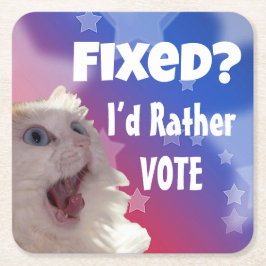 Opgelost? Liever zou ik stemmen Kartonnen Onderzetters