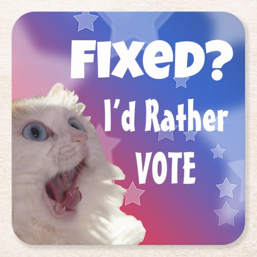 Opgelost? Liever zou ik stemmen Kartonnen Onderzetters (Voorkant)