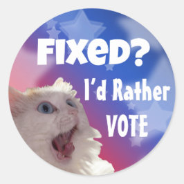 Opgelost? Liever zou ik stemmen Ronde Sticker