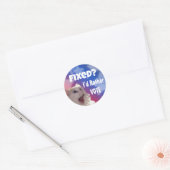 Opgelost? Liever zou ik stemmen Ronde Sticker (Envelop)