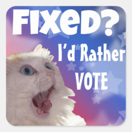 Opgelost? Liever zou ik stemmen Vierkante Sticker