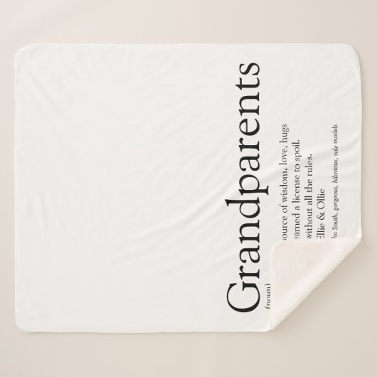 Opgeluchte Ouders Modern Zwart en Wit Leuk Citaat Sherpa Deken (Voorkant (horizontaal))