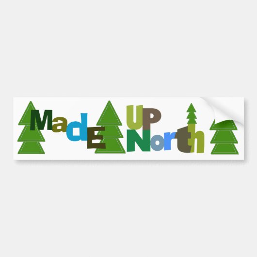 Opgemaakt Noord-Bumpersticker Bumpersticker (Voorkant)