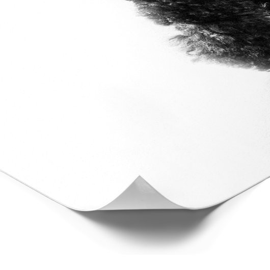 Opgemaakte zwarte pool poster (Hoek)