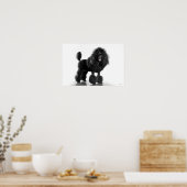 Opgemaakte zwarte pool poster (Keuken)