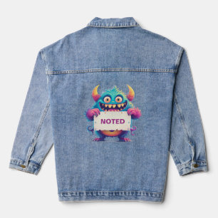 Opgemerkt teken Grappig monster Denim Jacket