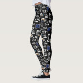 Opgenomen  cameramonoplamp Herhaal zwart Leggings (Links)