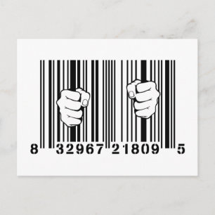 Opgenomen door Consumerisme UPC Barcode gevangenis Briefkaart