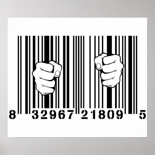 Opgenomen door Consumerisme UPC Barcode gevangenis Poster (Voorkant)