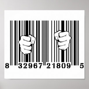 Opgenomen door Consumerisme UPC Barcode gevangenis Poster