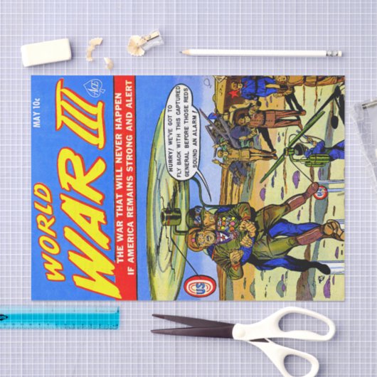 Opgenomen generaal Soldaat Comics Tissuepapier (Craft)