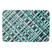 Opgenomen in Aqua, Blauwgroen, zwart-wit en diagon Badmat (Voorkant)