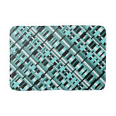 Opgenomen in Aqua, Blauwgroen, zwart-wit en diagon Badmat (Voorkant)