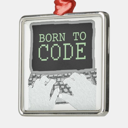 Opgenomen in code metalen ornament (Links)