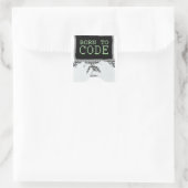 Opgenomen in code vierkante sticker (Tas)