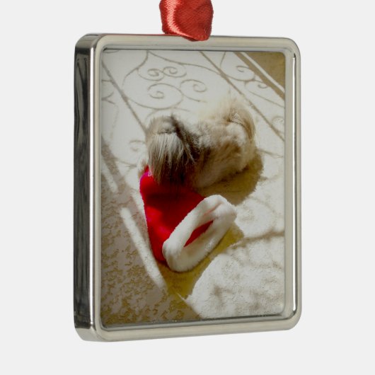 Opgenomen Kerstman Metalen Ornament (Rechts)