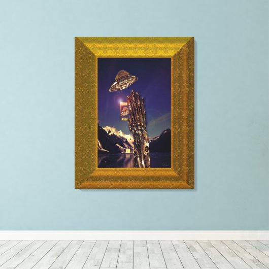 Opgenomen omgepakt Canvas Afdruk (Insitu (Houten vloer))