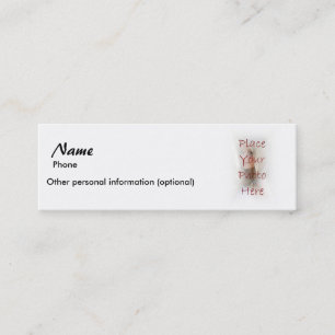 Opgenomen - Pass Out Card voor telefoonnummer Mini Visitekaartje