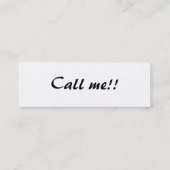 Opgenomen - Pass Out Card voor telefoonnummer Mini Visitekaartje (Achterkant)