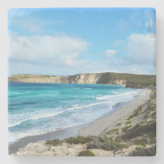 Opgenomen schoonheid: iconische kustlijn Kangaroo  Stenen Onderzetter (Voorkant)