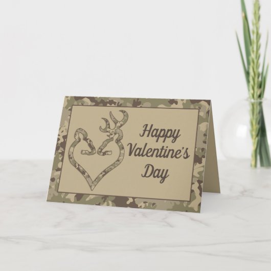 Opgenomen Valentijn van Deer Feestdagen Kaart (Voorkant)