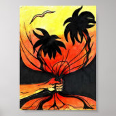 Opgenomen zonsondergang poster (Voorkant)