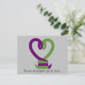Opgepakt in je snakes Love Post Kaart (Staand voorkant)
