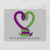 Opgepakt in je snakes Love Post Kaart (Voorkant)