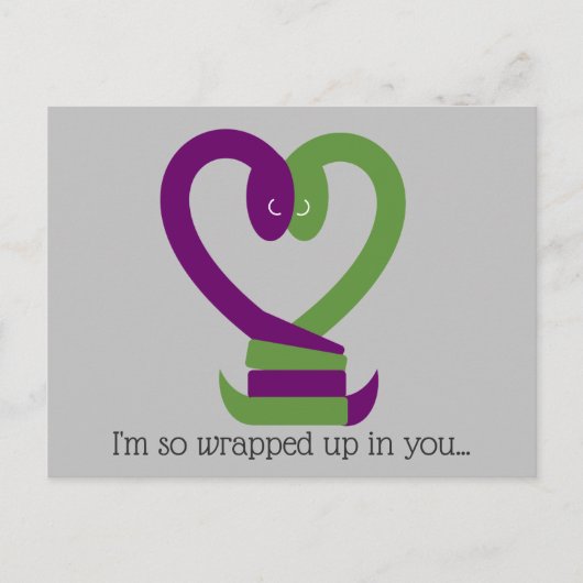 Opgepakt in je snakes Love Post Kaart (Voorkant)
