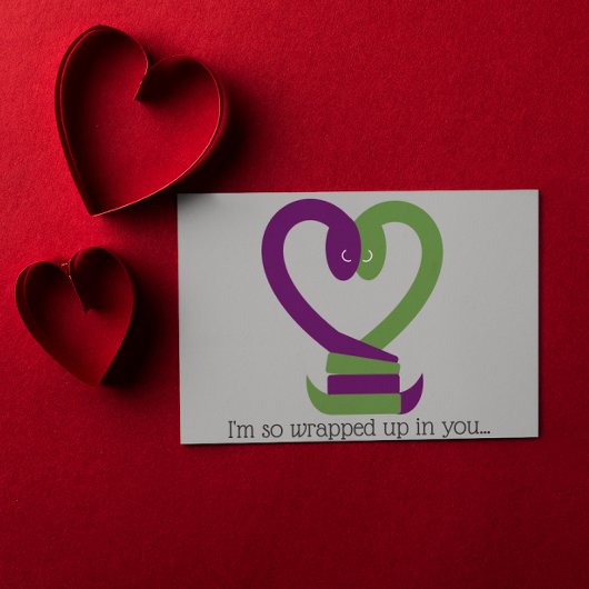 Opgepakt in je snakes Love Post Kaart