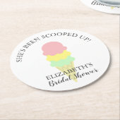 Opgepakte Ijsbruiloft Ronde Kartonnen Onderzetter (Gebogen)