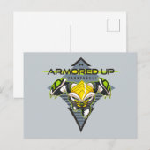 Opgepantserd - Omni-Kix Cannonbolt Uitnodiging Briefkaart (Voorkant / Achterkant)