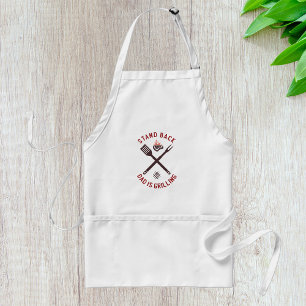 Opgepast Papa Is Aan Het Barbecuen Standaard Schort