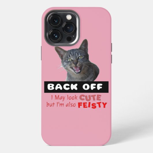 OPGEPAST Schattige Kat - Schattig maar Fel iPhone Hoesje (Achterkant)