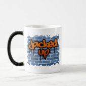 opgepepte graffiti-ontwerp magische mok (Links)