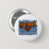 opgepepte graffiti-ontwerp ronde button 5,7 cm (Voorkant /achterkant)