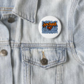 opgepepte graffiti-ontwerp ronde button 5,7 cm (In situ)