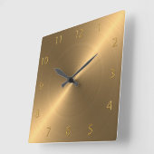 Opgepolijst metalen vierkante klok (Hoek)