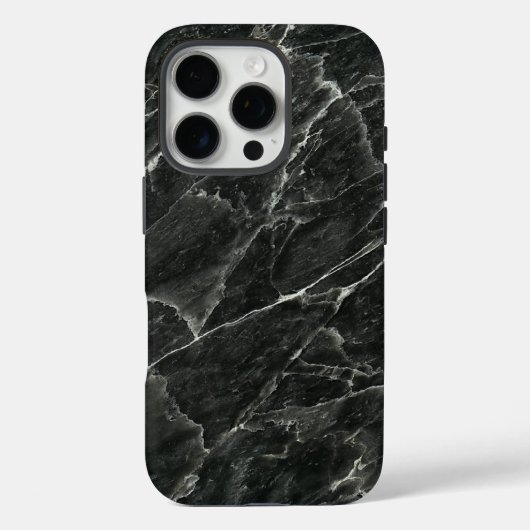 Opgepolijst zwart marmer Slab Case-Mate iPhone Case (Achterkant)