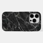 Opgepolijst zwart marmer Slab Case-Mate iPhone Case (Achterkant (horizontaal))