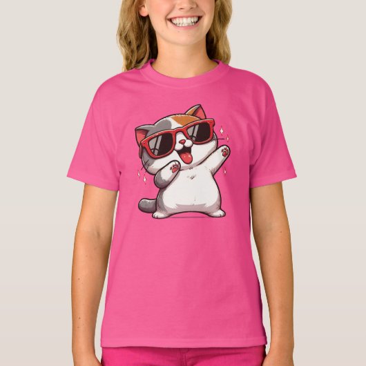 Opgepompt! Zonnebril Kitten T-shirt (Voorkant)