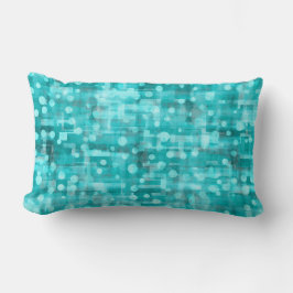 Opgepompte Neon Turquoise Stippen Abstracte Worp K Kussen