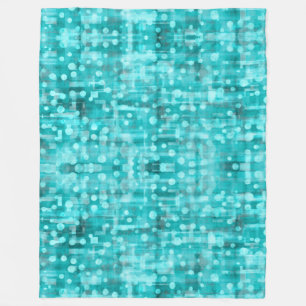 Opgepompte Teal Stip Abstracte Fleece Dekbed Deken